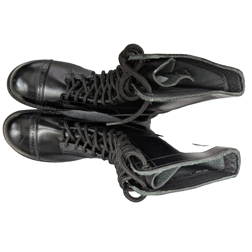Corcoran Leather Jump Boots Mens 10.5 Black Polished Combat Military Classic USA